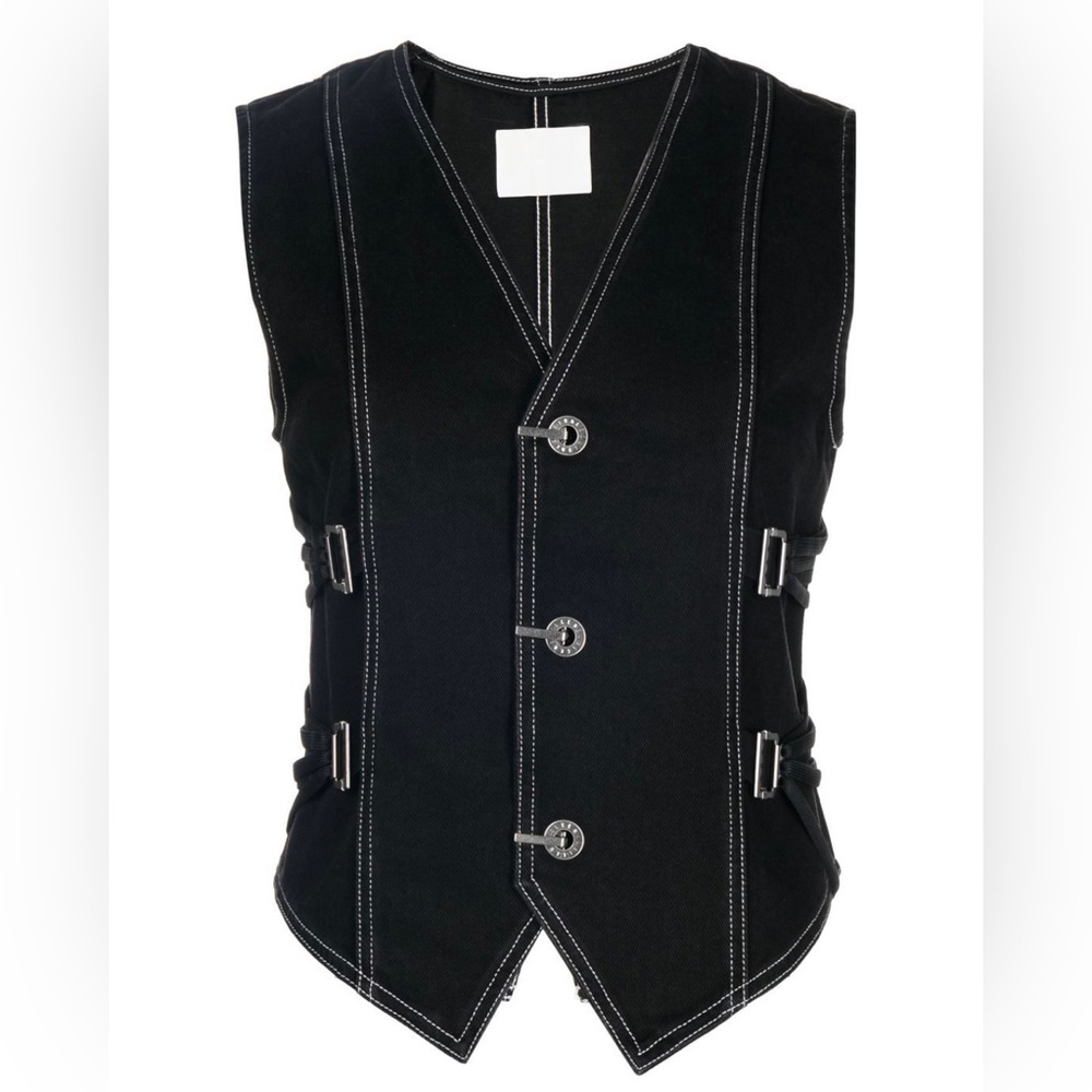 Dion Lee Fan Laced Denim Vest